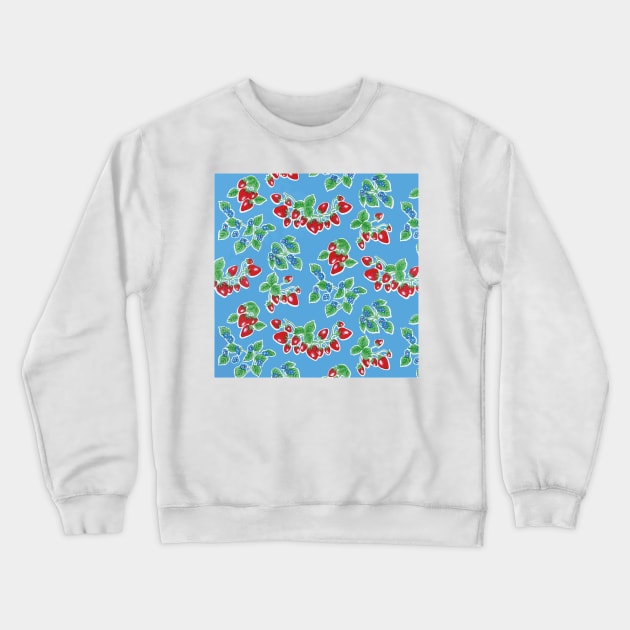 Strawberry mexican oilcloth Crewneck Sweatshirt by T-Mex